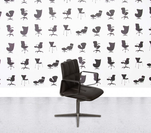 Refurbished Walter Knoll Leadchair - Dark Brown Leather