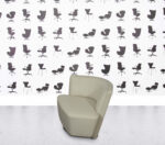 Refurbished Walter Knoll Drift Swivel Armchair - White Leather
