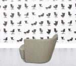 Refurbished Walter Knoll Drift Swivel Armchair - White Leather