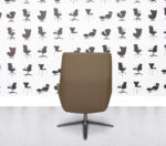 Refurbished Boss Design Marnie High Back - Polished Aluminium - Khaki Fabric