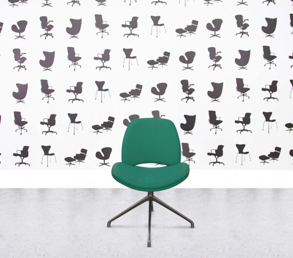 Refurbished Frovi Era Swivel Chair - Green Fabric