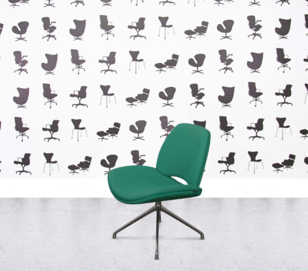 Refurbished Frovi Era Swivel Chair - Green Fabric