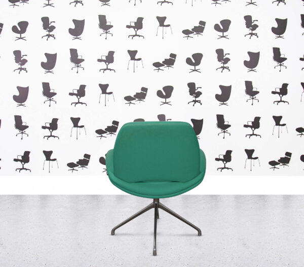 Refurbished Frovi Era Swivel Chair - Green Fabric