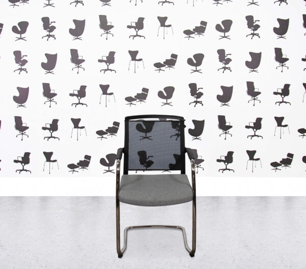 Refurbished Elite Moda Mesh Back Cantilever Chair - Black