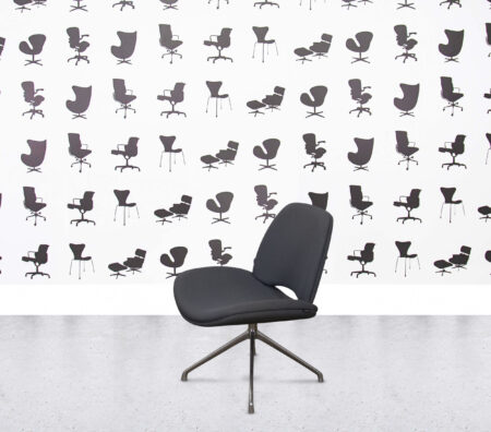 Refurbished Frovi Era Swivel Chair - Anthracite Fabric