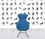Refurbished Allermuir Famiglia Tilt Chair - Azure Blue