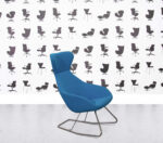 Refurbished Allermuir Famiglia Tilt Chair - Azure Blue