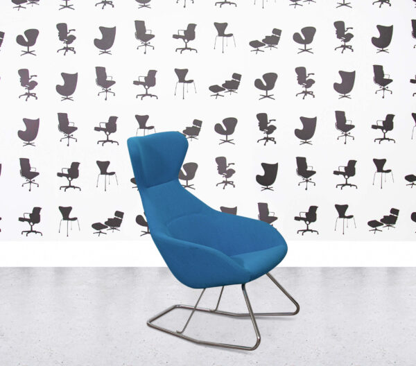 Refurbished Allermuir Famiglia Tilt Chair - Azure Blue