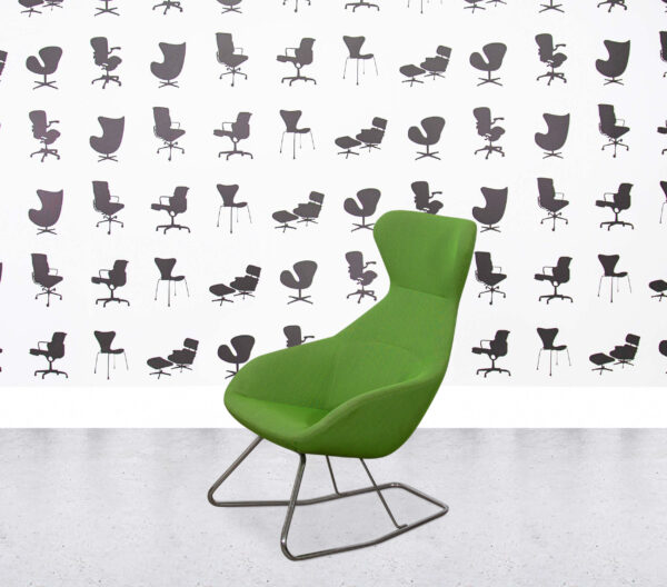 Refurbished Allermuir Famiglia Tilt Chair - Lime Green