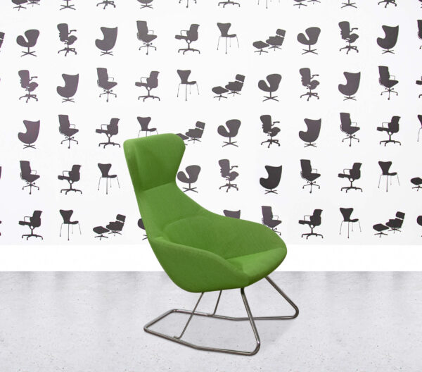 Refurbished Allermuir Famiglia Tilt Chair - Lime Green