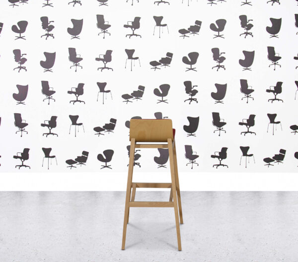 Refurbished Connection Emma Bar Stool - Red Fabric