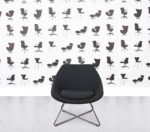Refurbished Allermuir Open A642 - Wire Frame Base - Grey Fabric