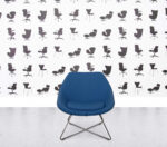 Refurbished Allermuir Open A642 - Wire Frame Base - Baby Blue Fabric