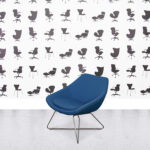 Refurbished Allermuir Open A642 - Wire Frame Base - Baby Blue Fabric