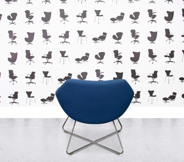 Refurbished Allermuir Open A642 - Wire Frame Base - Baby Blue Fabric