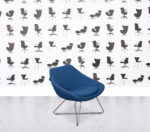 Refurbished Allermuir Open A642 - Wire Frame Base - Baby Blue Fabric