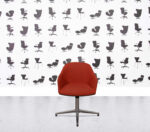 Refurbished Vitra Softshell - 4 Star Polished Aluminium - Orange Fabric