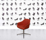 Refurbished Vitra Softshell - 4 Star Polished Aluminium - Orange Fabric
