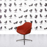 Refurbished Vitra Softshell - 4 Star Polished Aluminium - Orange Fabric