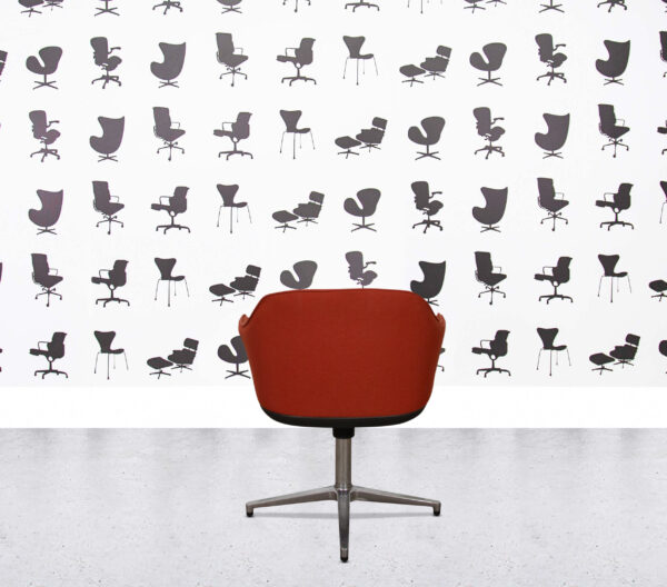 Refurbished Vitra Softshell - 4 Star Polished Aluminium - Orange Fabric