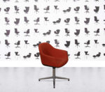 Refurbished Vitra Softshell - 4 Star Polished Aluminium - Orange Fabric