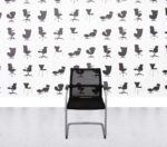 Refurbished Sedus Open Up Cantilever Chair - Grey Frame - Black Fabric