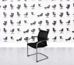 Refurbished Sedus Open Up Cantilever Chair - Grey Frame - Black Fabric