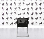 Refurbished Sedus Open Up Cantilever Chair - Grey Frame - Black Fabric