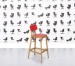 Refurbished Connection Retro Bar Stool - Red