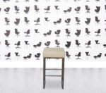 Refurbished Allermuir Pause Bar Stool - Beige Leather