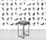Refurbished Allermuir Pause Bar Stool - Grey Leather