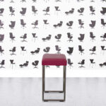 Refurbished Allermuir Pause Bar Stool - Pink Leather