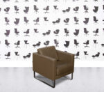Refurbished Giulio Marelli Italia Cubic Armchair - Brown Leather