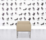 Refurbished Giulio Marelli Cube Mini Armchair - Beige Leather