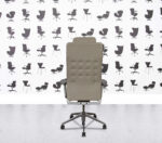 Refurbished Vitra ID Trim L - Polished Aluminium Base - Cream Leather