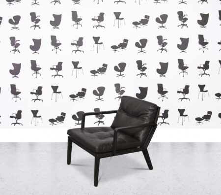Refurbished Walter Knoll Andoo Low Back Armchair - Dark Brown Leather