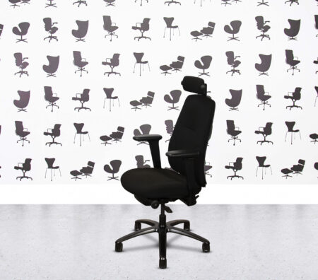 Refurbished Flokk RH Logic 220 Elite Medium Back with Headrest - Black