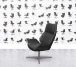 Refurbished Boss Design Kruze High Back - Fully Upholstered - Dark Grey Leather