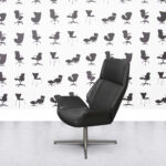 Refurbished Boss Design Kruze High Back - Fully Upholstered - Dark Grey Leather