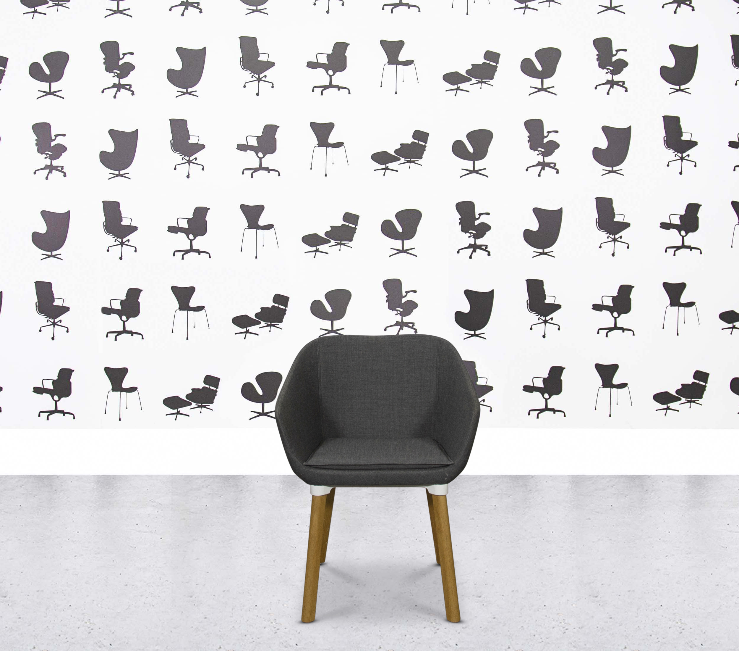 Refurbished Modus Dune Timber Armchair - Dark Grey 1 Refurbished Modus Dune Timber Armchair - Dark Grey