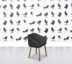 Refurbished Modus Dune Timber Armchair - Dark Grey