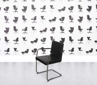 HOMEPAGE 62 Refurbished Bene Dexter Cantilever Chair - Black Leather