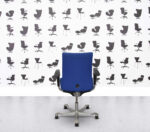 Refurbished HAG H04 Office Chair - White Base - Blue Fabric