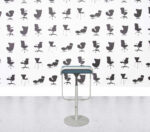 Refurbished Lapalma Lem Bar Stool - White Frame - Blue Seat