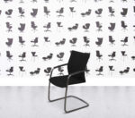 Refurbished Klöber Ciello Cantilever Chair - Black Fabric