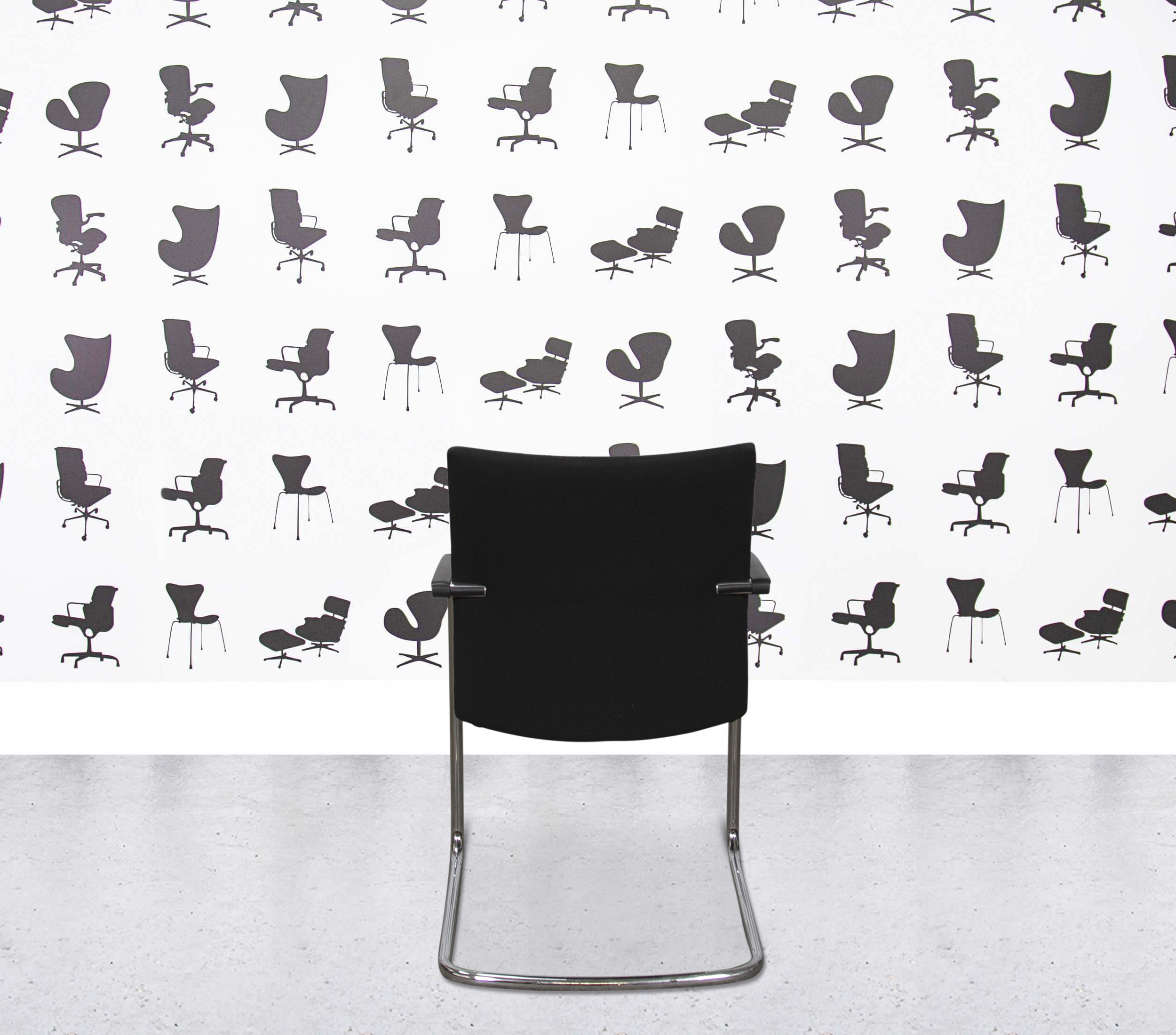 Refurbished Klöber Ciello Cantilever Chair - Black Fabric3 Refurbished Klöber Ciello Cantilever Chair - Black Fabric