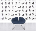 Refurbished Moroso Fjord Armchair - Blue Fabric