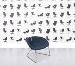 Refurbished Moroso Fjord Armchair - Blue Fabric