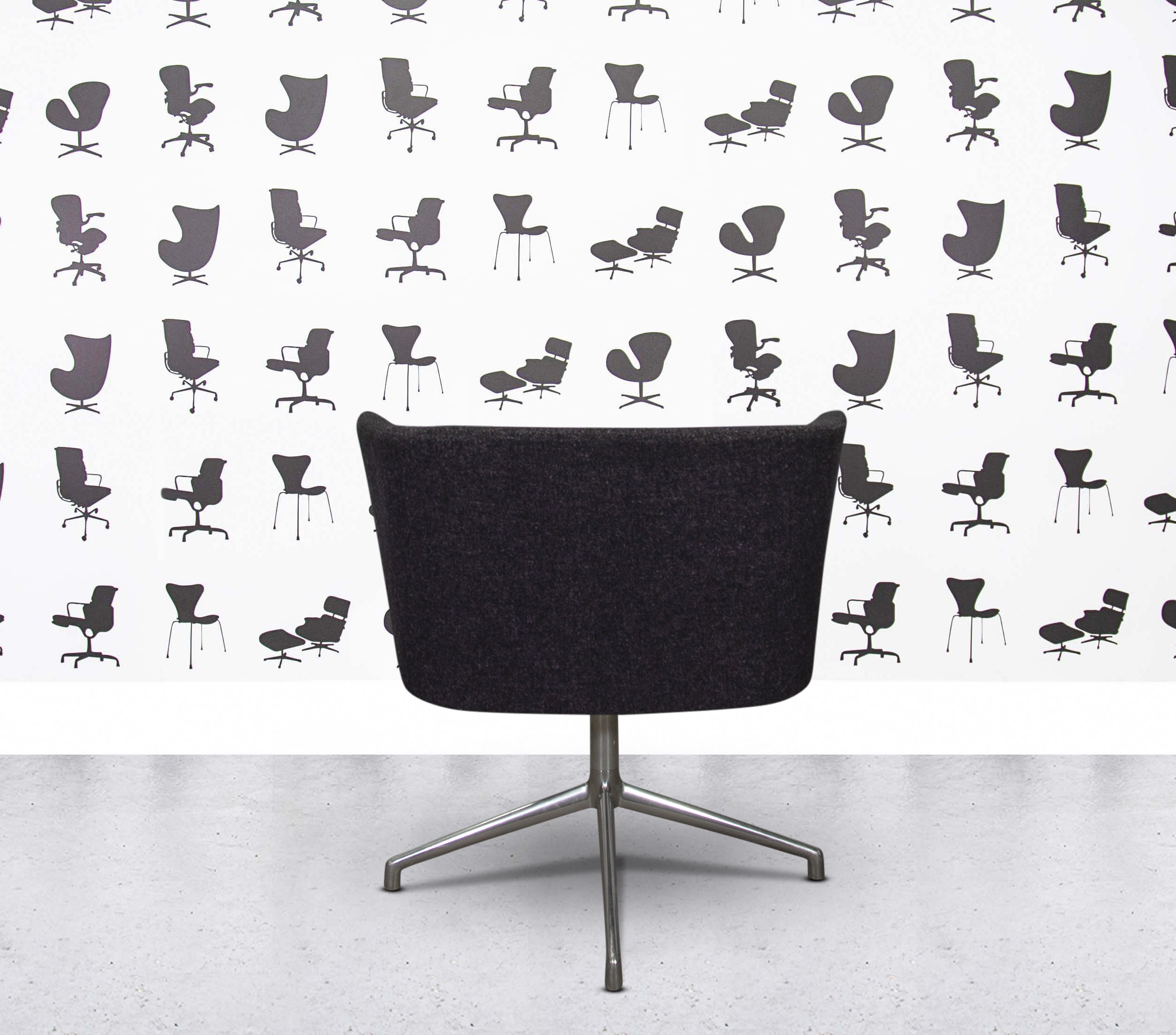 Refurbished Boss Design Toto Low Back - Polished Aluminium - Amethyst Grey Tweed Refurbished Boss Design Toto Low Back - Polished Aluminium - Amethyst Grey Tweed