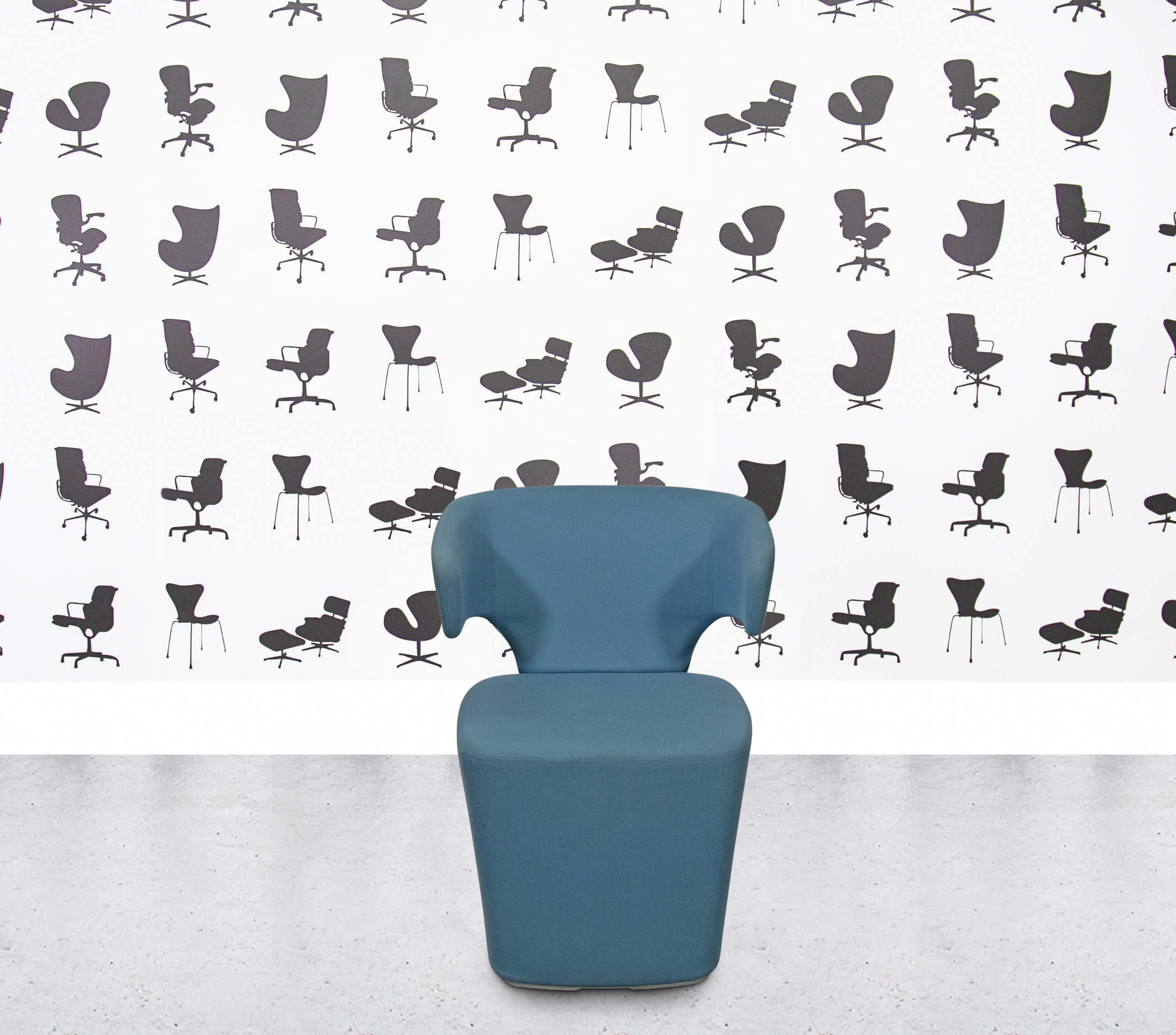 Refurbished Allermuir Bison BN1 Tub Chair - Blue Fabric1 Refurbished Allermuir Bison BN1 Tub Chair - Blue Fabric